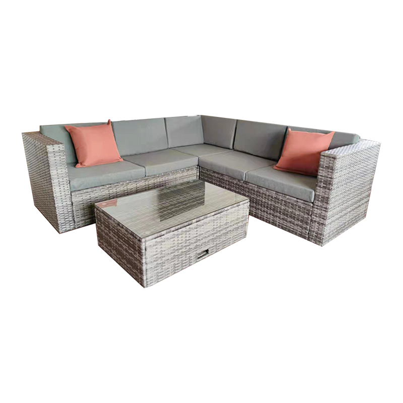 Conjunto de sofá moderno para móveis de corda de jardim ao ar livre